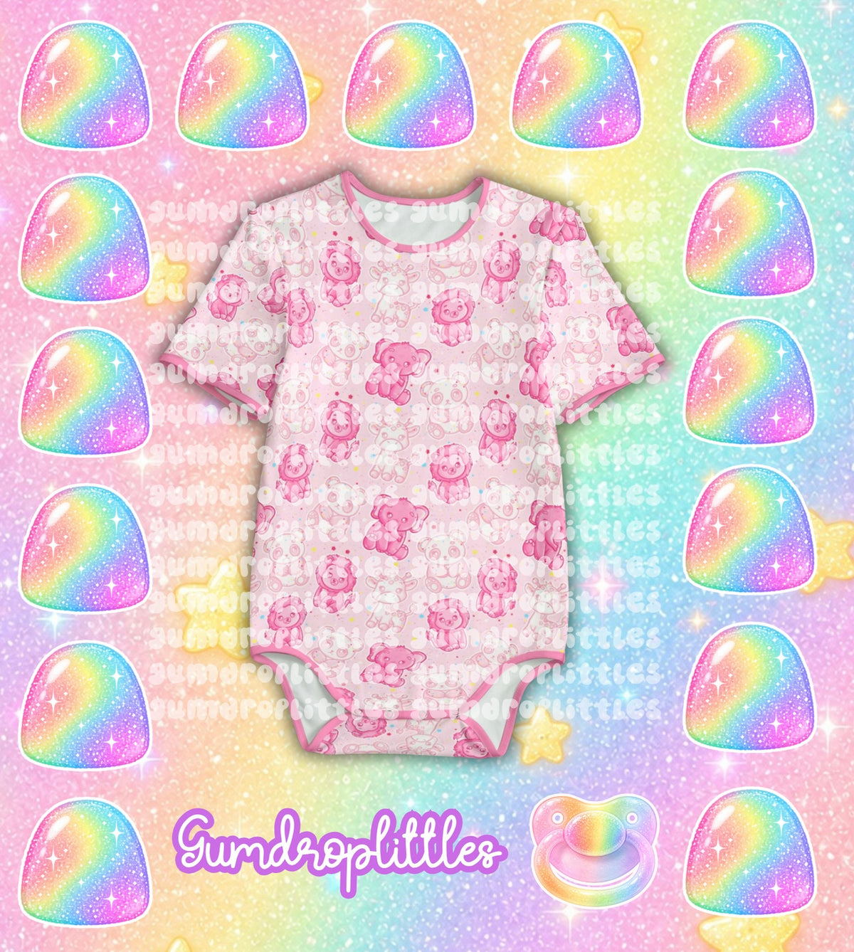 Pink Icing Animals Onesie