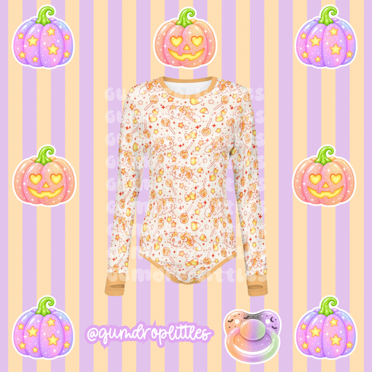 ABDL Candy Corn Dragon Long Sleeve Onesie