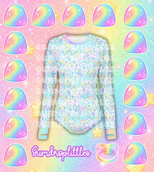 ABDL Rainbow Dragon Long Sleeve Onesie